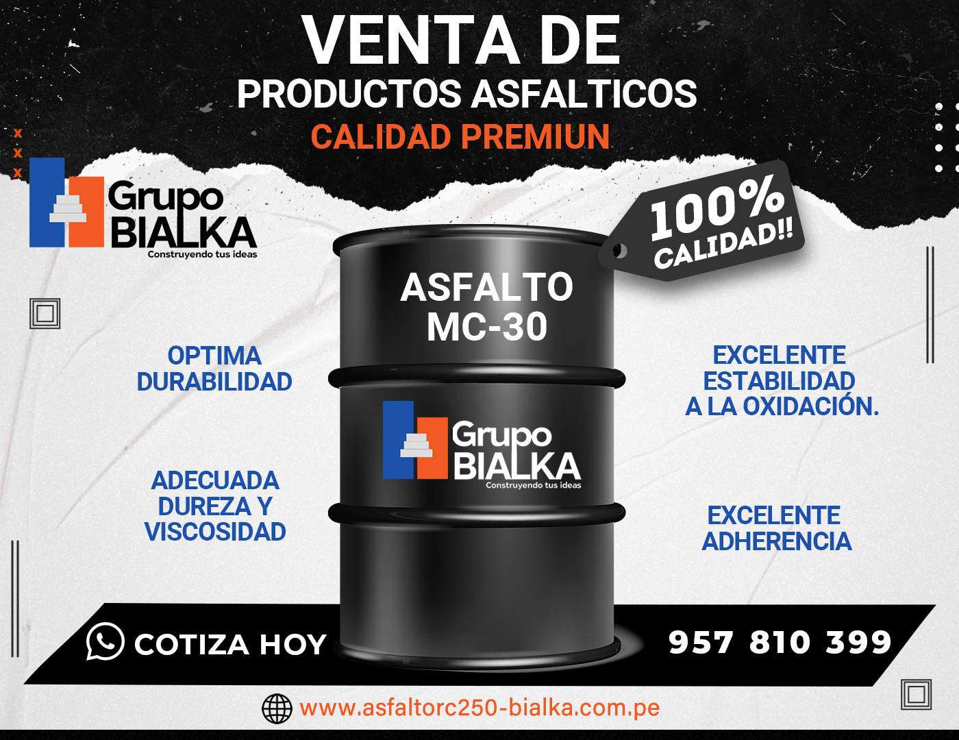 venta de asfalto mc 30